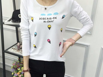 廣東廣州特價純棉長袖女T恤 秋裝打底衫與日用品批發(fā)指南